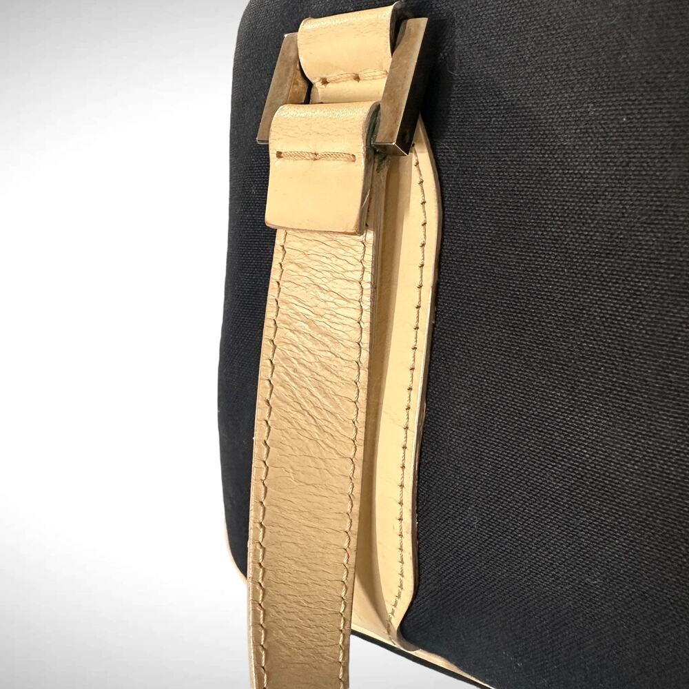 Vintage Fendi Mini Boston Top Handle Bag Navy Blue Satchel Luxury‎ Travel Preppy - Picture 6 of 16